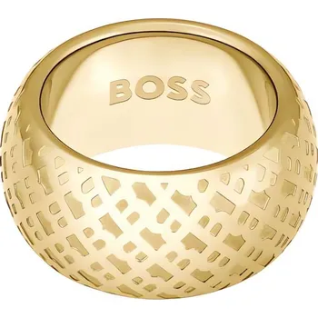 Módní doplněk Výrazný pozlacený prsten pro ženy 1580589 Hugo Boss / Obvod: 52 mm - 52 mm