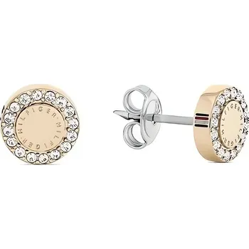 Šperk Růžově pozlacené náušnice pecky s krystaly 2780909 Tommy Hilfiger