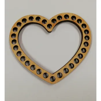 Víko na háčkované košíky - srdce - 6x7cm