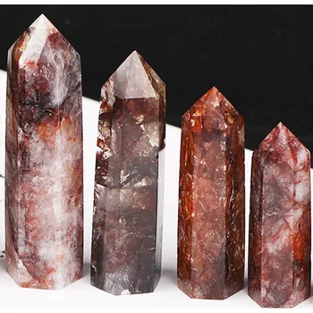 Přírodní kámen Přírodní krystal věž | dekorační kámen 1 ks - Červený eukalyptus , 40-50 mm 1 ks