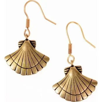 Náušnice Středověká mušle, náušnice, bronz