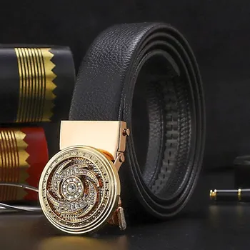 Opasek Elegantní pánský opasek s automatickou přezkou | pánský pásek - Zlato 3