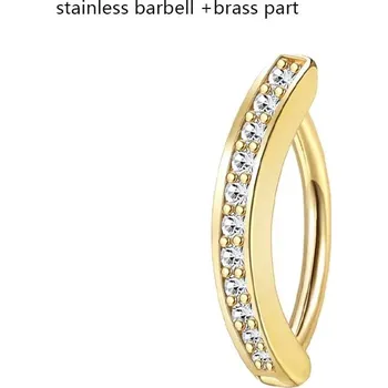 Šperk Piercing do pupíku | šperk - Mosazně zlatý styl