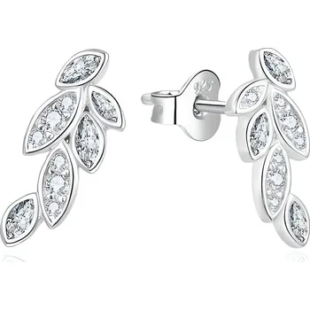 Náušnice Podélné stříbrné náušnice se zirkony AGUP2298 Beneto