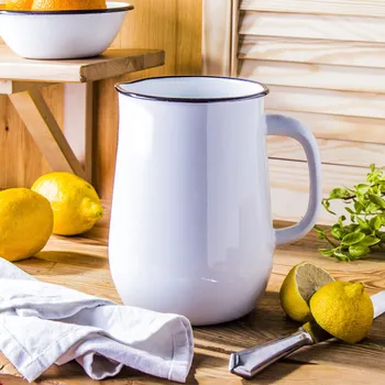 Smaltovaný džbán na vodu a nápoje ARNIKA WHITE 2,5 l