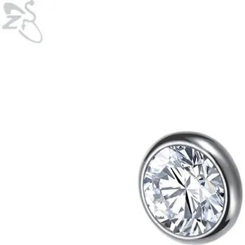 Piercing Barevný titanový dermální piercing s krystalem | tělový šperk - K-4MM