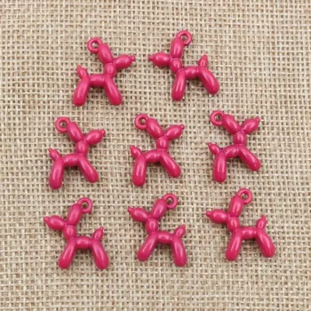 Přívěsek 10 ks Balónkový pes kovový přívěsek mix barev | dekorace - AG3-50