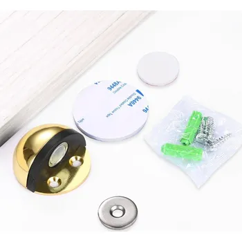 dveřní zarážka Magnetická nerezová zarážka dveří | doraz dveří 4 ks - Zlato