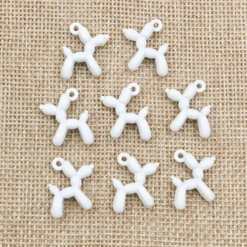 Přívěsek 10 ks Balónkový pes kovový přívěsek mix barev | dekorace - AG3-45