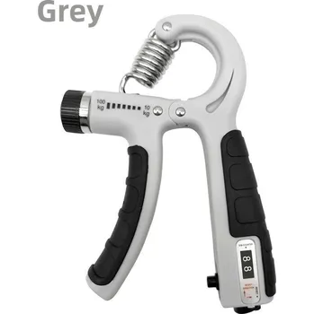 Posilovač zápěstí a prstů nastavitelný 5-60kg | expander grip - šedá