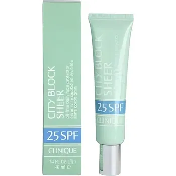 Opalování Ochranný krém na obličej City Block Sheer SPF 25 (Oil Free Daily Face Protector) Clinique - 40 ml