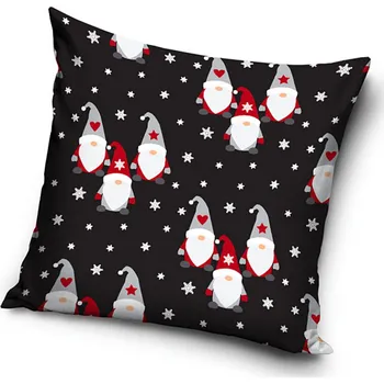 Povlak na polštářek Vánoční povlak Skřítci mezi Vločkami 40x40 cm