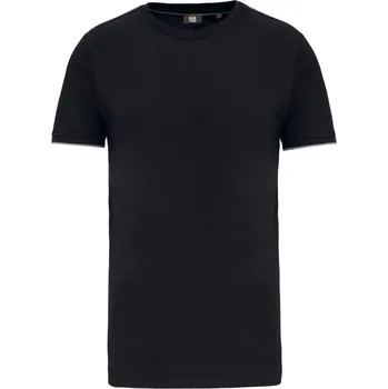 Pánské tričko WK DESIGNED TO WORK WK 3020 / Pánské pracovní tričko s krátkým rukávem - černá/šedá 4XL