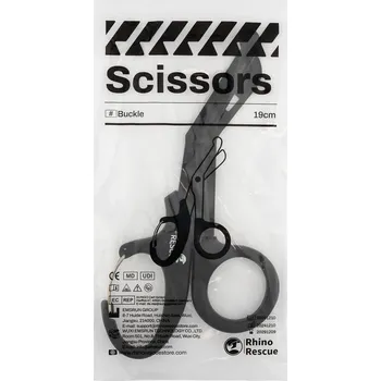 Lékárnička RHINO RESCUE Trauma Shears 18,5 cm s karabinou – fluoropolymerový povlak, nerez