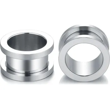 Piercing Ocelové tunely do uší se závitem | šperk 2 ks - Vlákno , 5mm