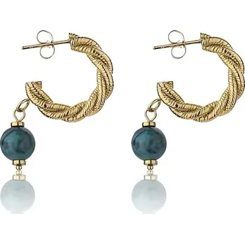 Náušnice Módní pozlacené náušnice Grace Green Earrings MCE23004G Marc Malone