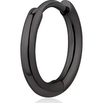 Módní doplněk Černá single kruhová náušnice Rogue SRG29 S Agapo