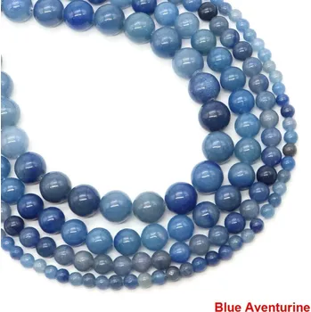 Náramek Korálky z přírodního kamene 4–10 mm | šperky - Modrý avanturín , 4mm 85-92 ks