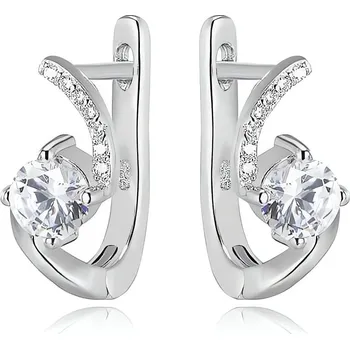 Šperk Stříbrné náušnice s kamínky AGU1164 Beneto