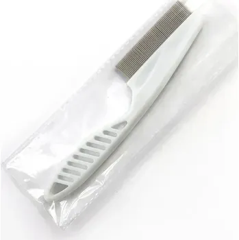 Kartáč pro zvířata Nerezový hřeben proti blechám pro psy a kočky | kartáč na srst - Bílý , S 14CM