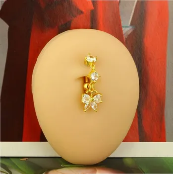 Piercing Visací piercing do pupíku z oceli | šperk - Styl5