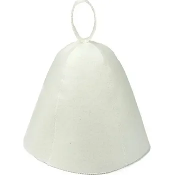 Vlněná saunová čepice proti přehřátí | saunové doplňky - Bílý