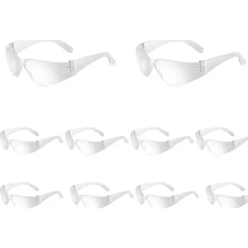 ochranné brýle Odolné pracovní ochranné brýle 10ks | bezpečnostní brýle - Průhledný