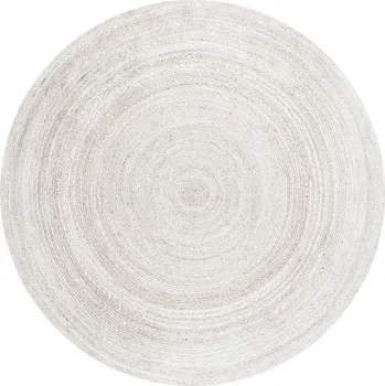 Hanse Home Kusový koberec Jute Braided 106321 White kruh Rozměry koberců: 140x140 (průměr) kruh