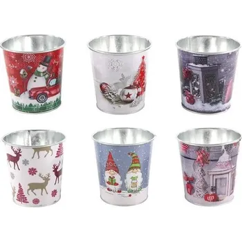 Dóza na potraviny SVENSKA LIVING NÁDOBA PLECHOVÁ ?10x10CM VANOČNÍ MOTIV_hamashop