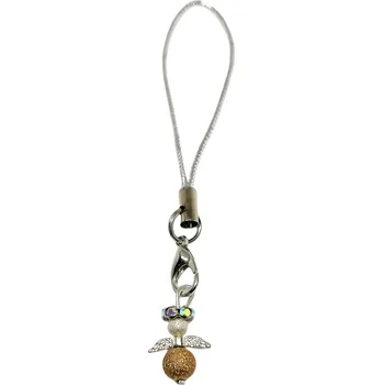 Vánoční dekorace Anděl pro štěstí třpitivý maličký s poutkem