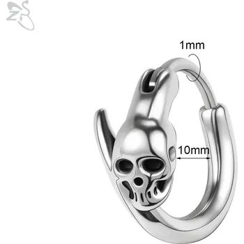 Náušnice Ocelové kruhové náušnice | piercing do ucha 2 ks - Styl 1 , 1 ks