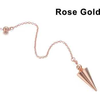 Kyvadlo z kovu pro věštění a reiki amulet | věštecké doplňky - Styl3 - růžové zlato