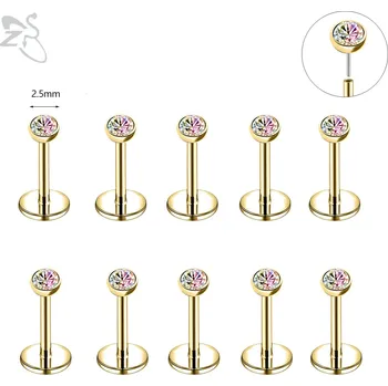 Piercing Ocelový piercing do rtu set | šperk 10 ks - 059 2,5mm mc , 1,0x5mm