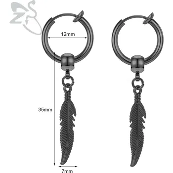 Náušnice Punk ocelové visací náušnice kříž | šperk 2 ks - 171 černá