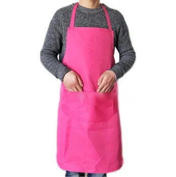 Kuchyňská zástěra Odolná kuchyňská zástěra s kapsami | kuchyňské doplňky - Růžová červená