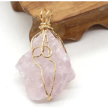 Přívěsek Přívěsek z přírodního kamene drúzy | šperk - Růžový