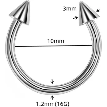 Piercing Ocelový septum kroužek clicker | piercing šperk - 18 let , stříbrná barva
