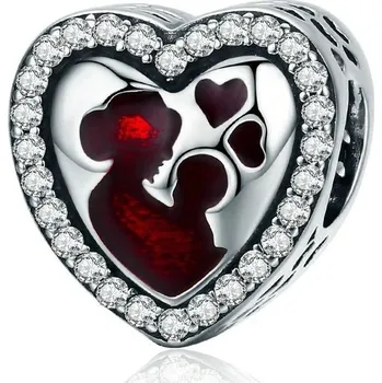 Přívěsek Stříbrný přívěsek pes se zirkonem | přívěsek korálek - PA5334