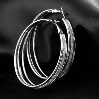 Náušnice Elegantní kruhové náušnice | náušnice šperk - Postříbřené