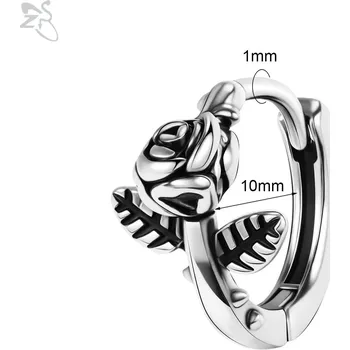 Náušnice Ocelové kruhové náušnice | piercing do ucha 2 ks - Styl 15 , 1 ks