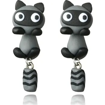 Náušnice Zvířecí módní náušnice clay design | módní doplněk 2 ks - Mýval