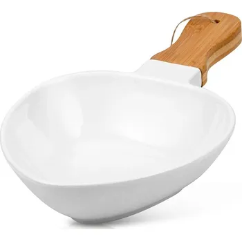Porcelánová salátová mísa NAVA s bambusovou rukojetí 38cm