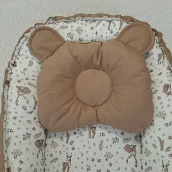 Polštář Pro útulný domov Podhlavníček bavlněný Hnědý