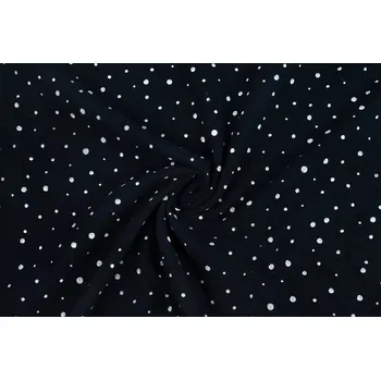 Fáčovina puntíčky bílé na modré navy