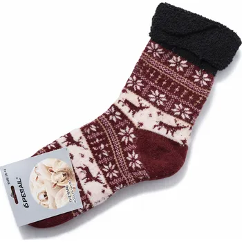 Dámské ponožky xcena Outdoorové dámské thermo ponožky vínové Velikost: 35-38