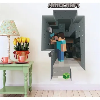 Samolepící dekorace Minecraft 3D samolepky na zeď - 11