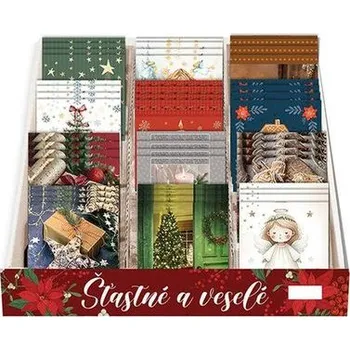 Vánoční dekorace NEKUPTO KARTIČKY VÁNOČNÍ NA DÁRKY 6KS_hamashop