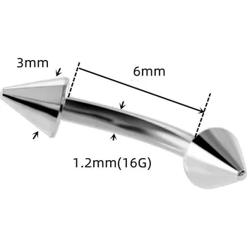 Piercing Ocelový septum kroužek clicker | piercing šperk - 4 , stříbrná barva