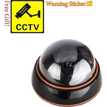 Atrapa kamery Maketa bezpečnostní kamery s LED diodou | imitace kamery 1+2 ks - černý