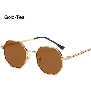 Sluneční brýle Stylové kovové sluneční brýle Y2K | ochrana zraku - Zlatý čaj